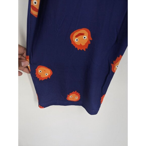 Studio Ghibli Sleep Pants Adult Size 1X Howls Moving Castle Calcifer Cosplay Y2K - Picture 6 of 9
